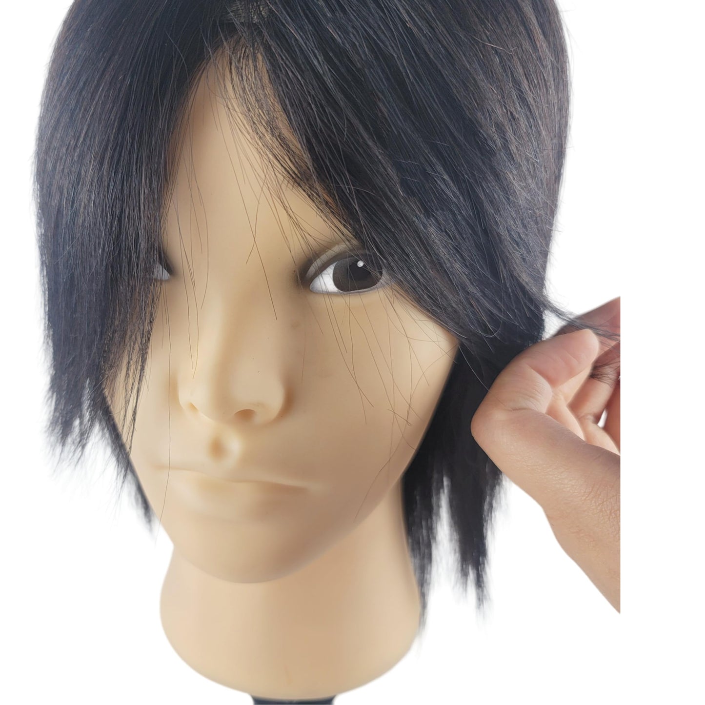 Mannequin Head Human Hair for Hair Styling, 12" Barber Mannequin Head Male