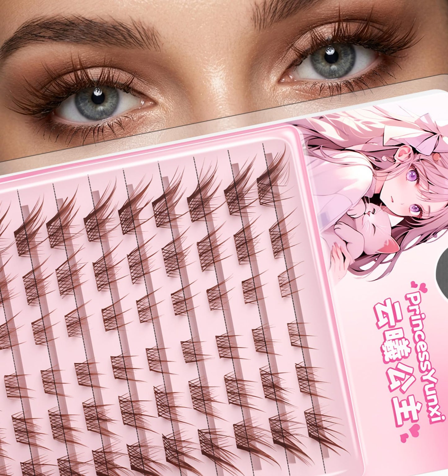 60 Pcs 8-13mm Eyelash Clusters, Manga Lash Clusters C Curl