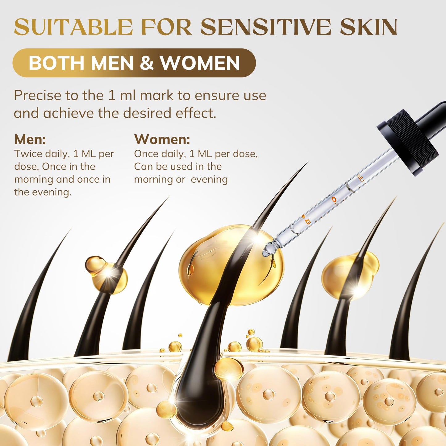 5% Minoxidil Hair Growth Serum for Men Women, with Rosemary &Biotin, Hair Loss Treatment Extract Support Thicker Fuller Healthier Hair Texture - 2 Fl Oz