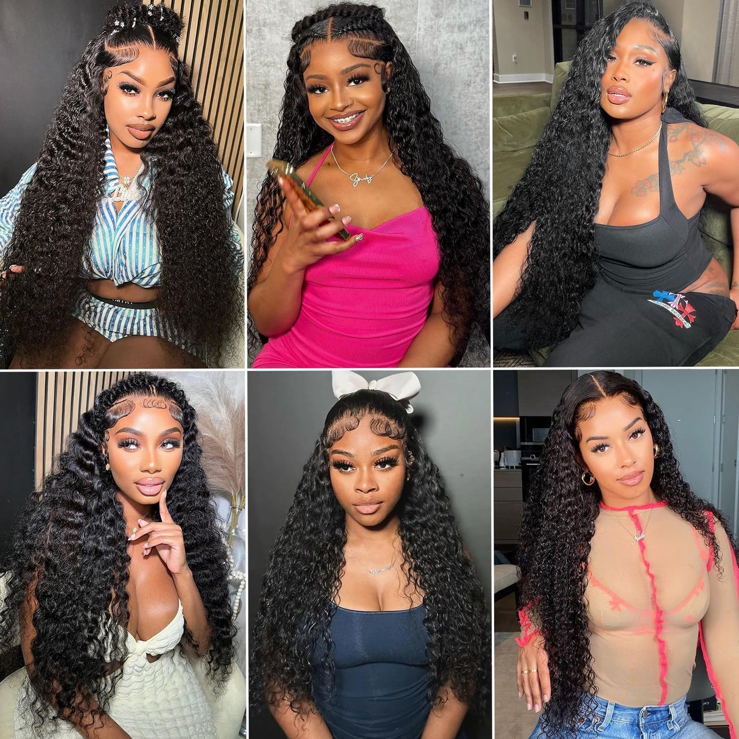 #1B Human Hair Bundles Deep Wave Bundles 26 28 30 inch Natural Black Color Deep Wave Human Hair Bundle Wet and Wavy Bundle 150g