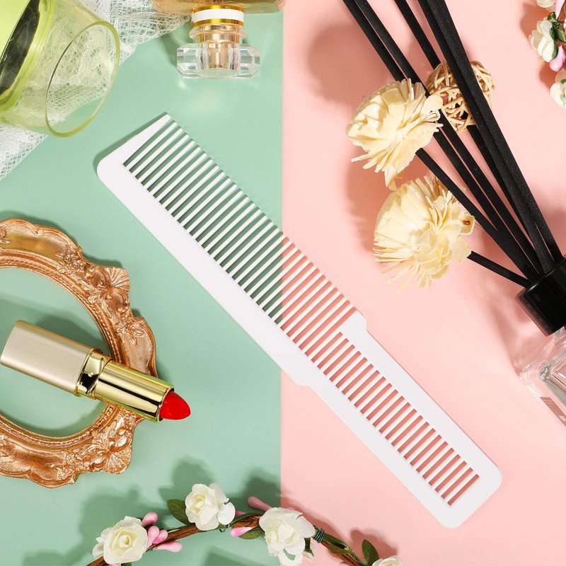 Potchen 3 Pcs Hair Cutting Comb Professional Styling Barber Clipper Comb Heat Resistant Hairstylist Accessories for Barbershops Households Home Salon Men and Women(White)