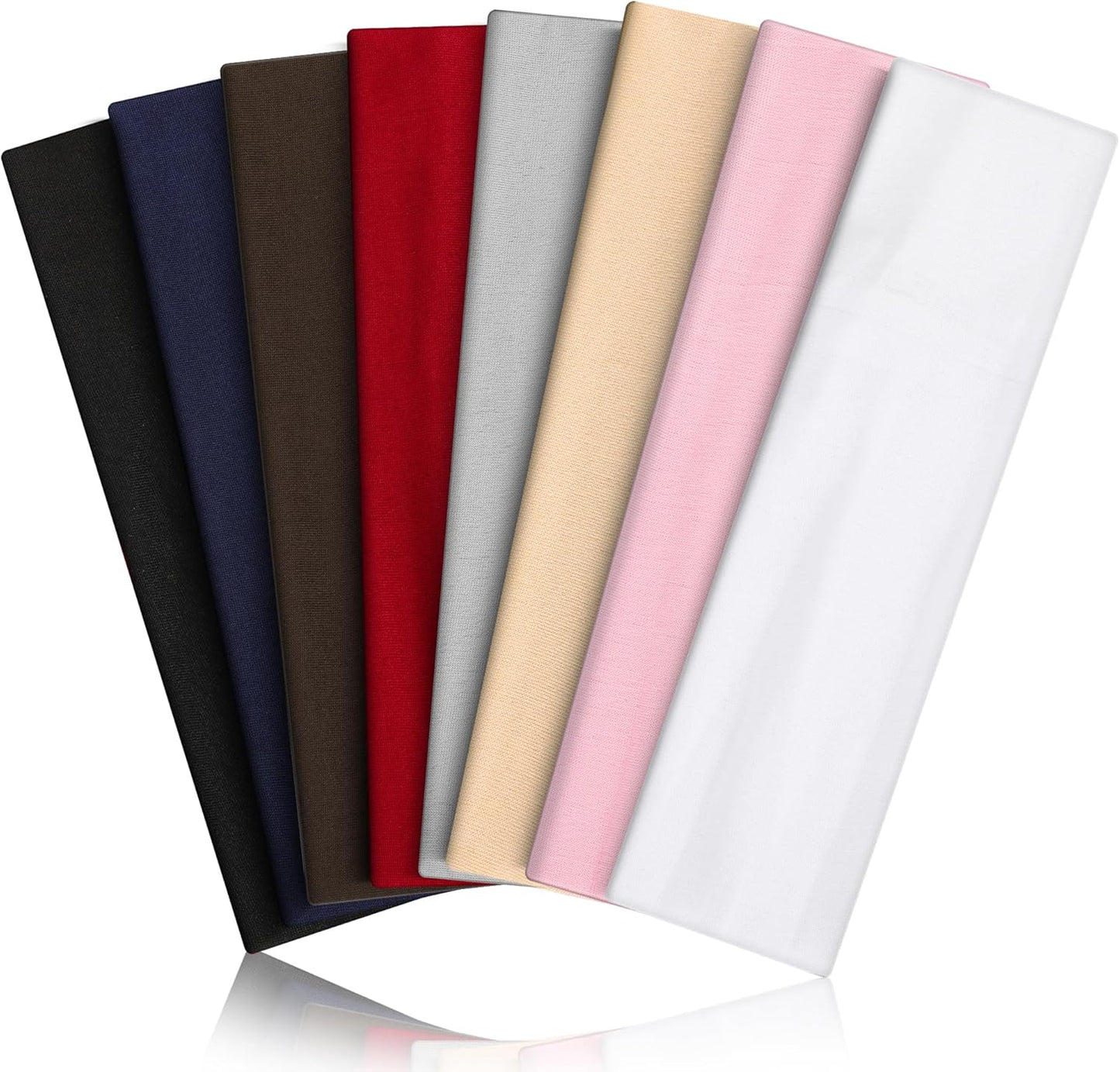 Non-Slip Sports Headbands - 8PCS Elastic Running Bands for Men & Women | Soft, Sweat-Absorbent Design