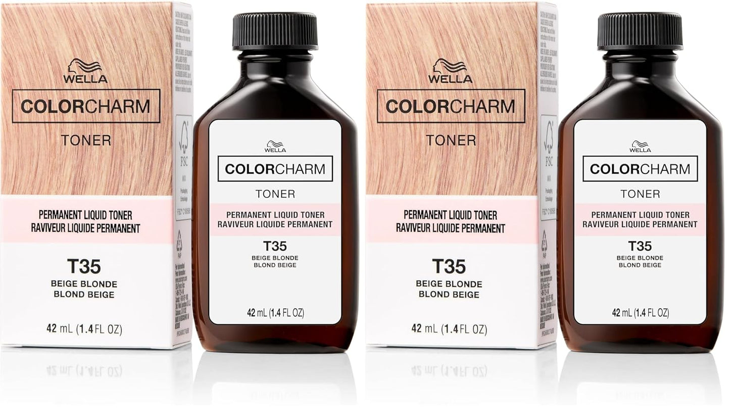 COLORCHARM Permanent Liquid Hair Toners - Neutralize Brass for Healthy Blondes | Vegan & Paraben-Free