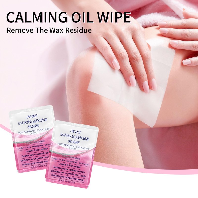 Beauty7 Post Wax Calming Oil Wipes 20 Packs Big Size Post Wax Oil Wipes for Body Leg Arm Post Waxing Cleanser After Wax Remover Removes Residue Reduces Redness Refill Pack