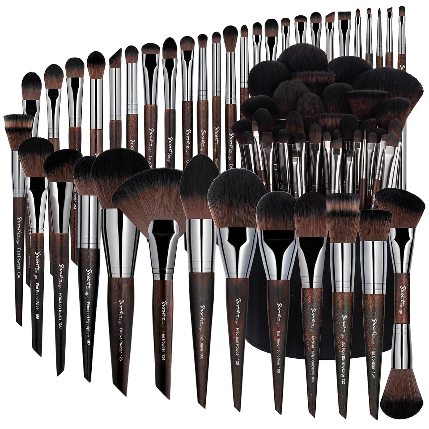 Bueart Design 38-Piece Professional Makeup Brush Set - Premium Soft Synthetic Brushes for Foundation, Blush, Contour & Eyeshadow