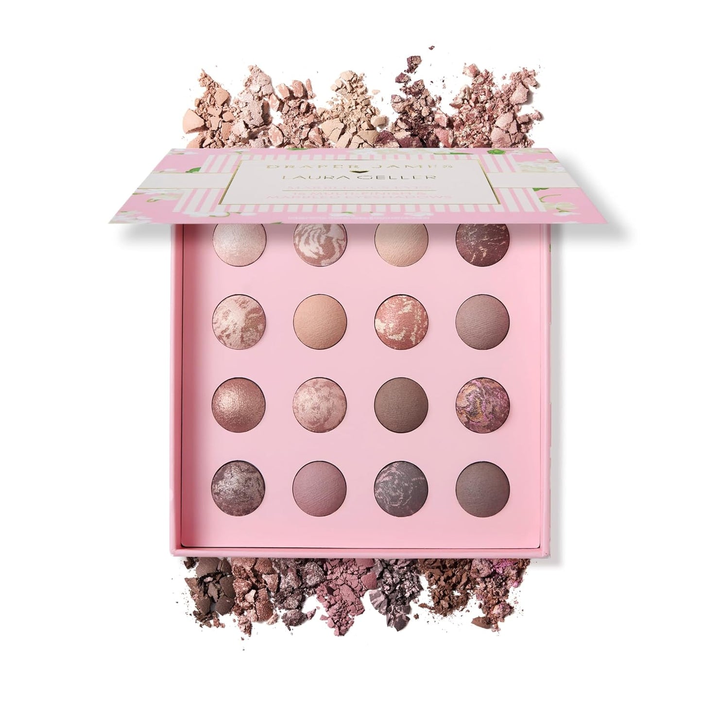 Laura Geller Marble-ous Eyeshadow Palette | 16 Baked & Marbled Shades in Matte & Satin Finishes