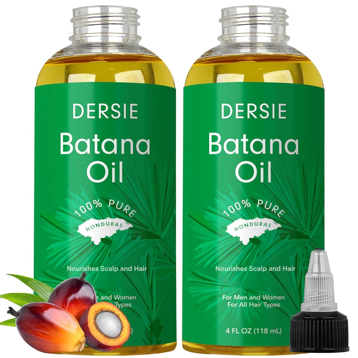 Batana Oil - 100% Pure Organic Leave-In & Pre-Wash Oil for Dry, Damaged Hair - Scalp & Hair Care | 4 fl oz