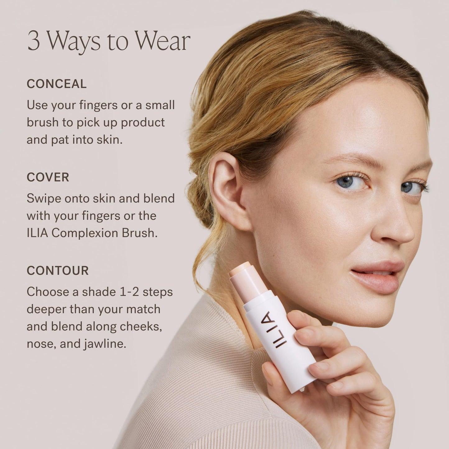 ILIA - Skin Rewind Complexion Stick - Foundation + Concealer + Skincare | Non-Toxic, Vegan, Cruelty-Free, Clean Makeup (16N - Madrone, 0.35 oz | 10 g)