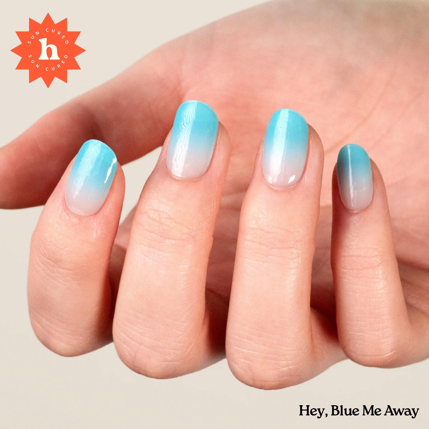 Heyhae Semi Cured Gel Nail Strips Salon Quality - Hey, Blue Me Away