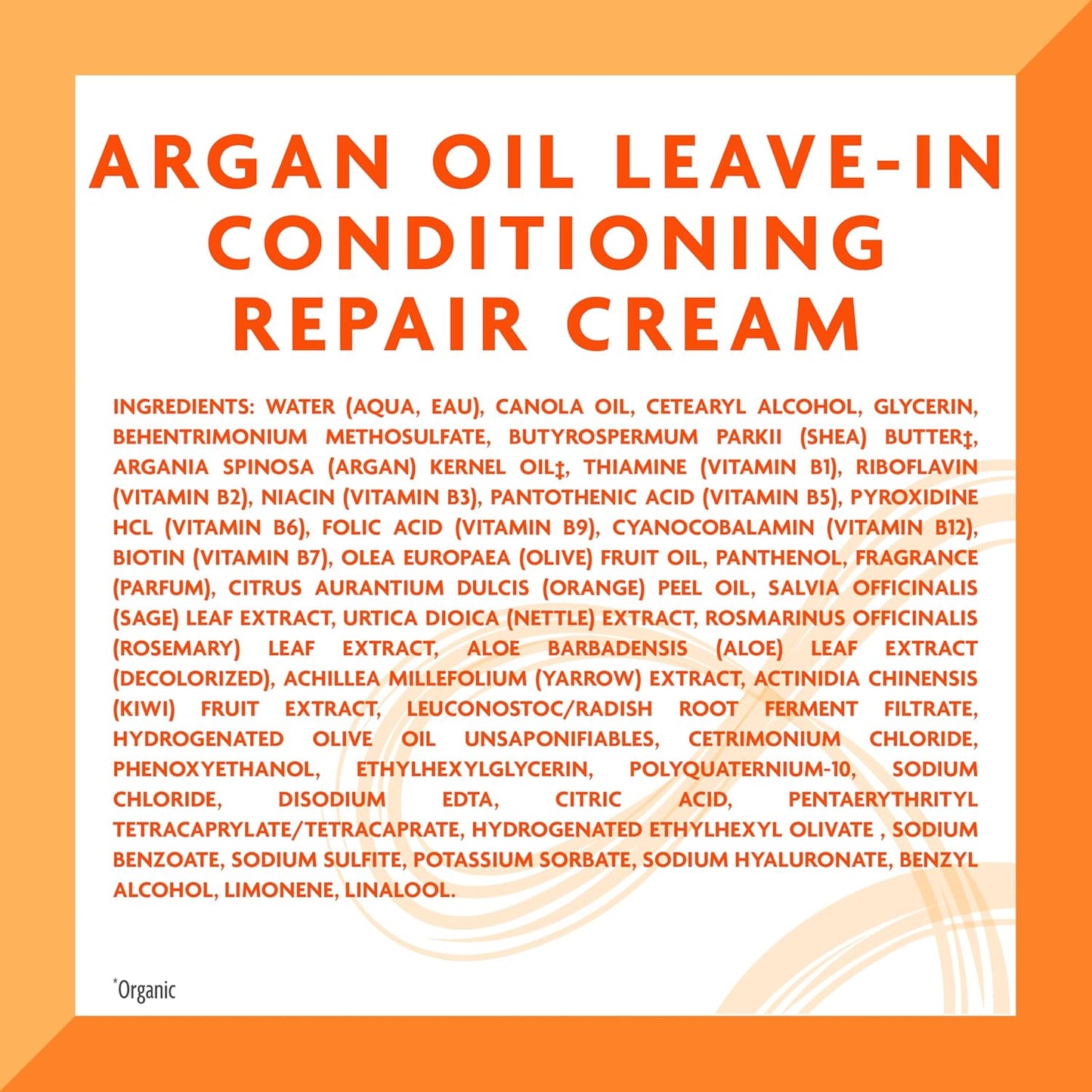 Cantu Argan Oil Leave-In Conditioning Repair Cream - 16 Ounce | Moisturizing Hair Treatment