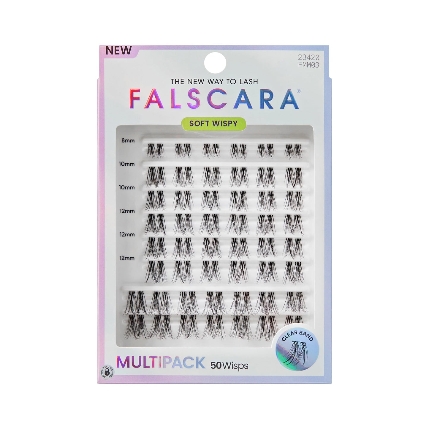 Falscara, False Eyelashes, Lash Clusters, 'Soft Wispy', 8mm-14mm, Includes 50 Wisps, Contact Lens Friendly, Easy to Apply, Reusable Lash Clusters