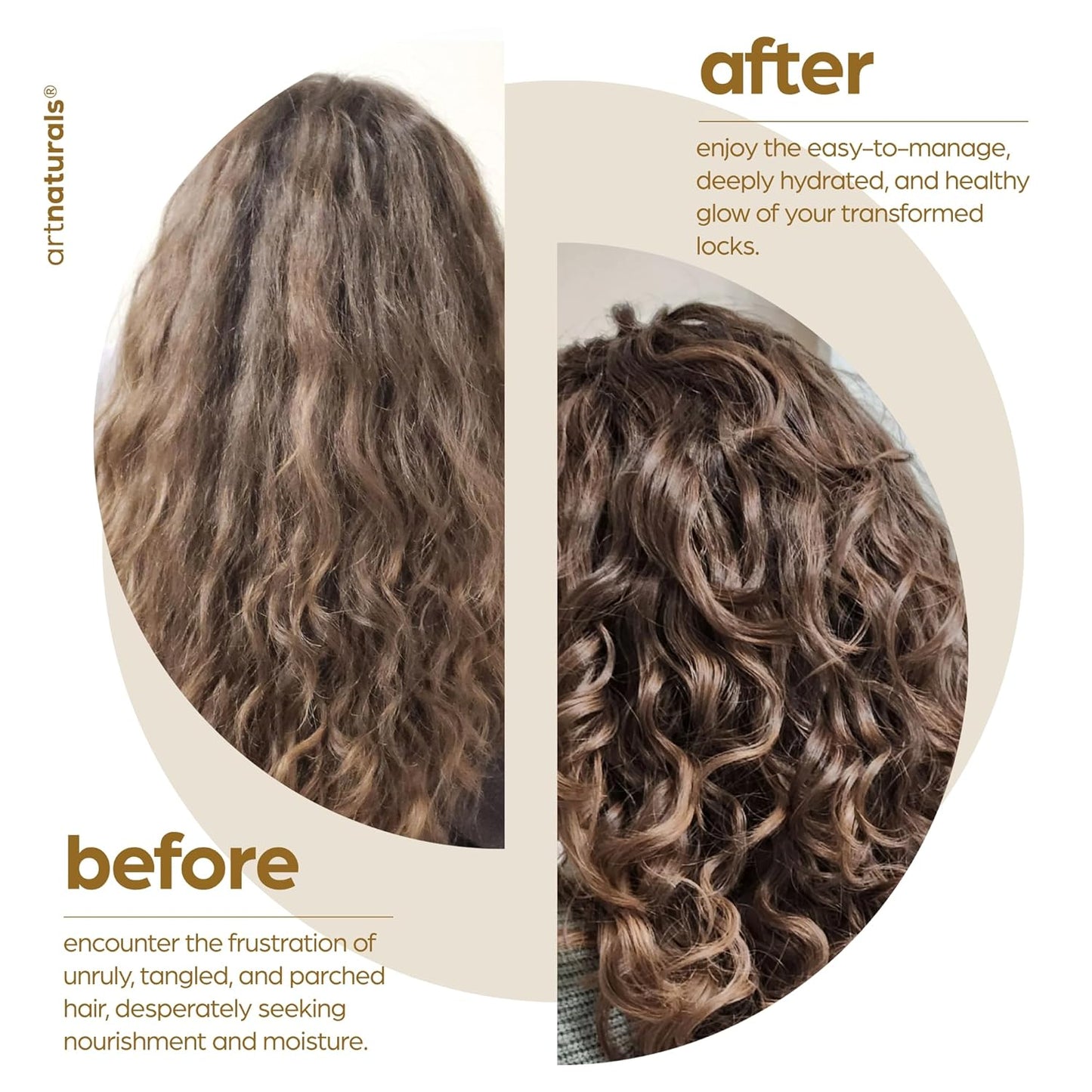 Argan Oil Leave-In Conditioner - Organic Treatment for All Hair Types | 12 Fl Oz (355ml) - Nourishes & Repairs Damaged Hair