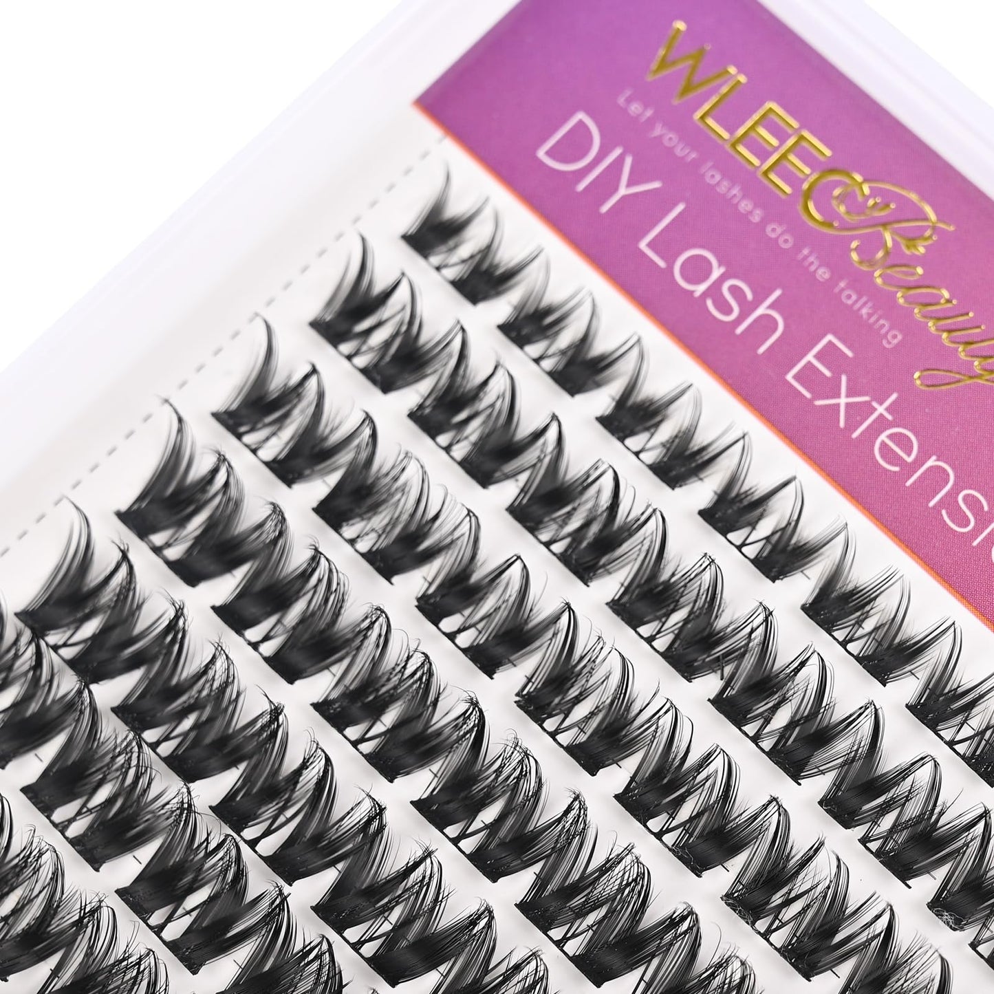 Wleec Beauty Wide Eye Lash Clusters Eyelash, 96PCS DIY Lash Extensions, Individual Lashes Cluster D Curl Eyelash Extensions Wide Band (LC08, Mix 8-16mm)