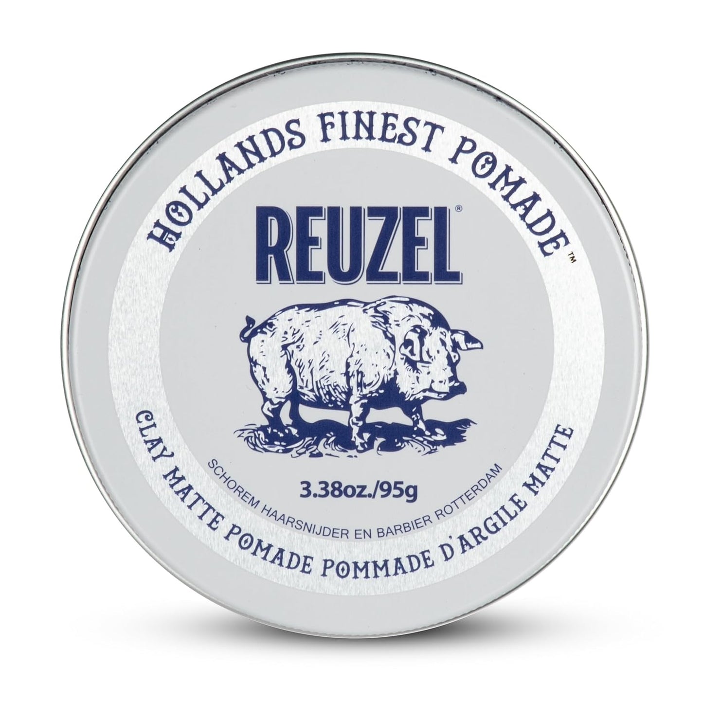 Reuzel Clay Matte Pomade - Medium Hold, Water Soluble, Flake-Free Finish | Ideal for All Hair Types