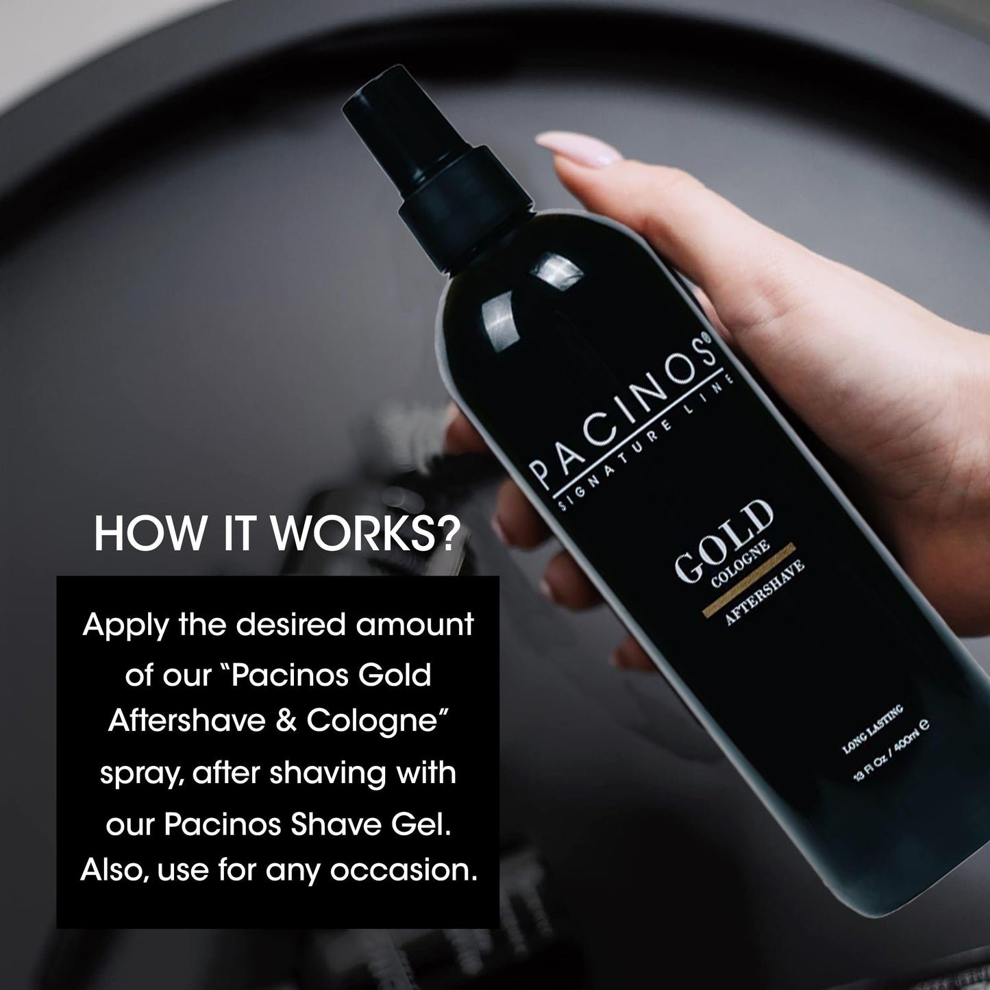 Pacinos Gold Cologne Aftershave - Refreshing Fragrance - Soothes Razor Burn - Hydrates Skin for a Smooth Finish - 100ml