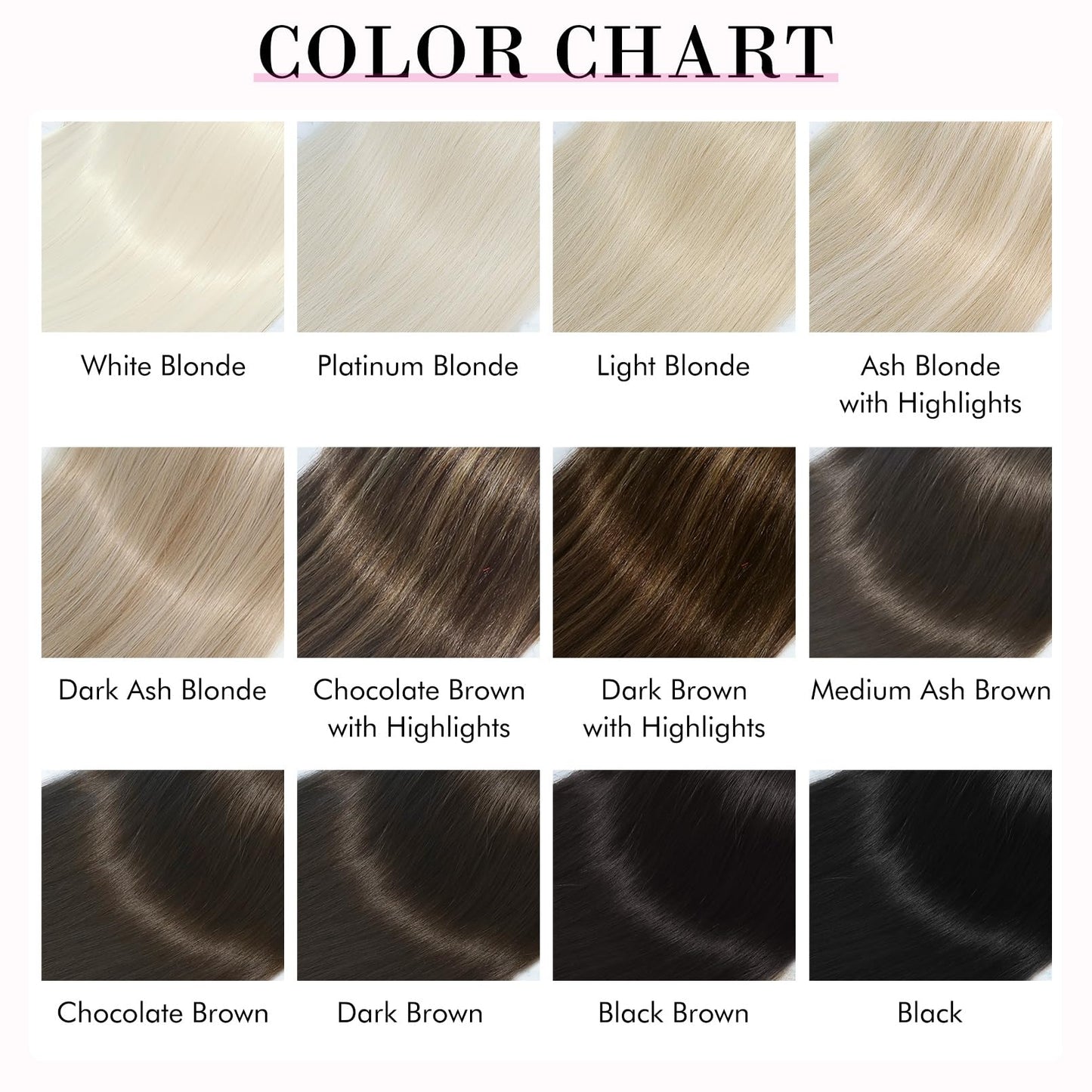 REECHO 28" Straight Long 4 PCS Set Thick Clip in on Hair Extensions -Ash Blonde with Highlights