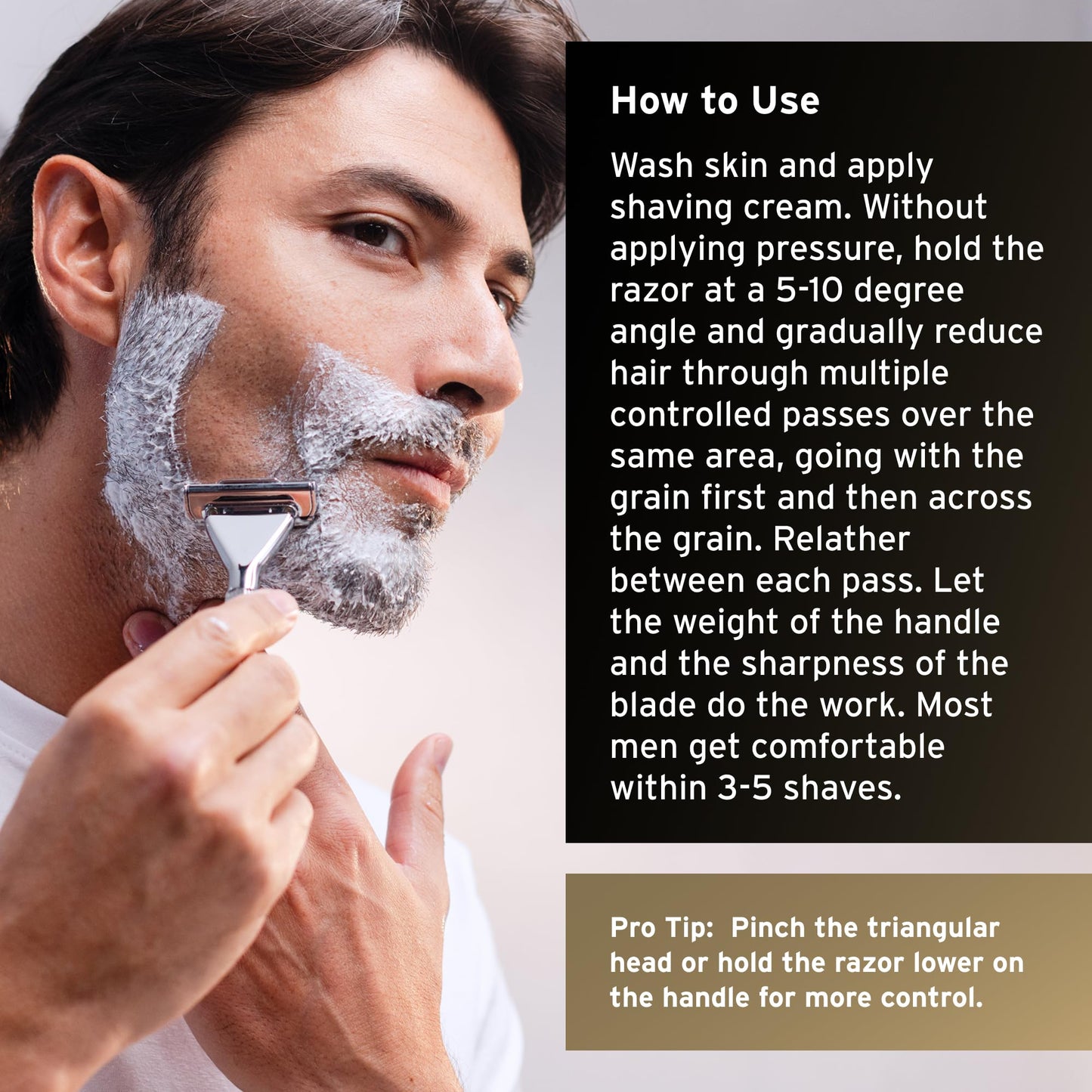 SUPPLY Single Edge Max Razor for Men – Premium Metal Single-Blade Safety Razor with Pivoting Head for Fewer Cuts and Irritation – Includes 8 Blades & Magnetic Reload System – Jet Black