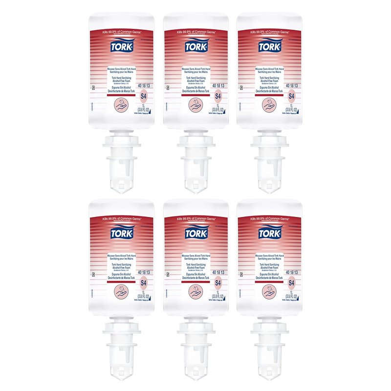 Tork Hand Sanitizing Foam - Alcohol-Free, Gentle Formula | 6 x 1L Bottles