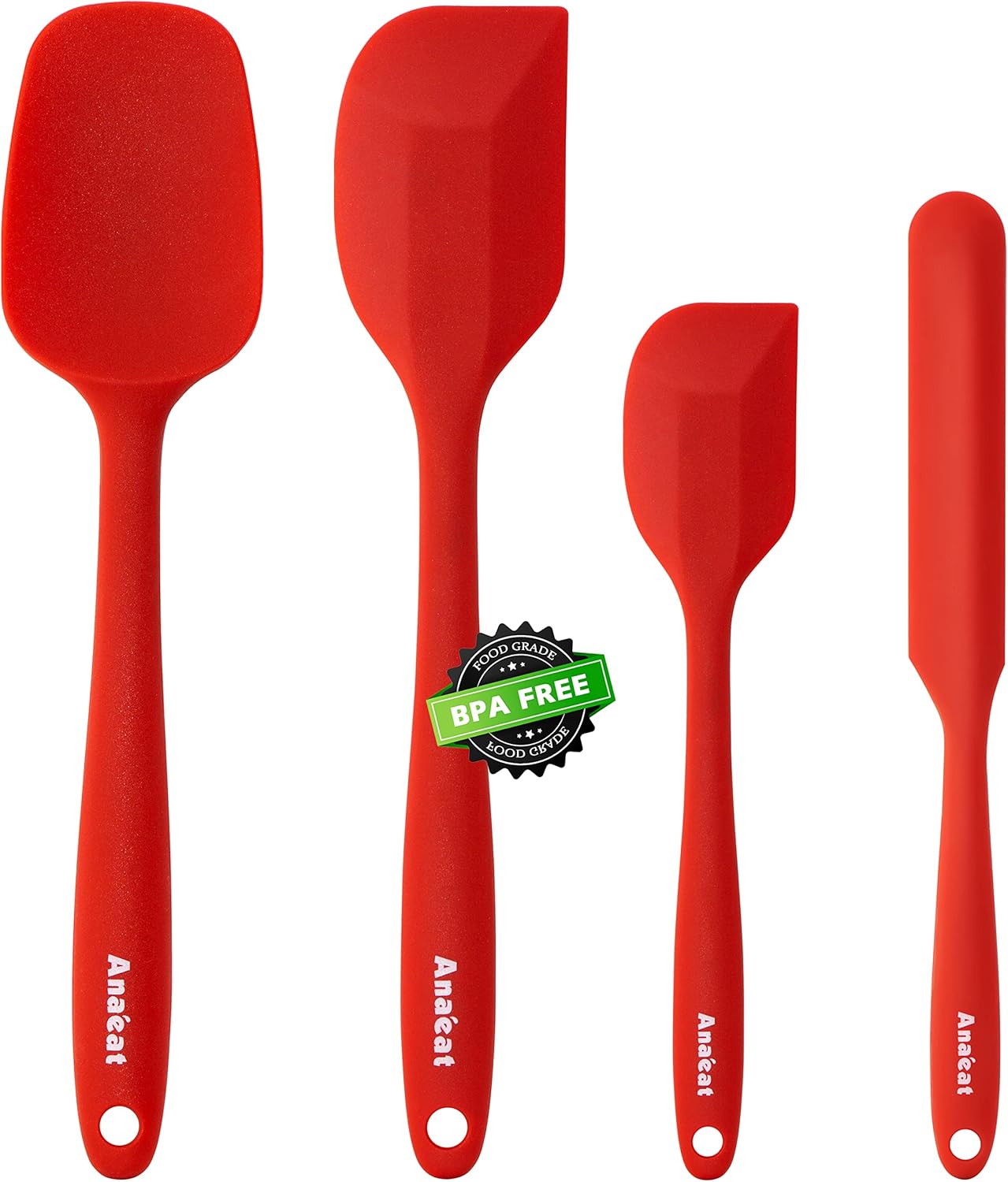 Mini Silicone Spatulas Set of 4 - Multifunctional Kitchen Scrapers for Jam, Cosmetics & More | Colorful, Reusable