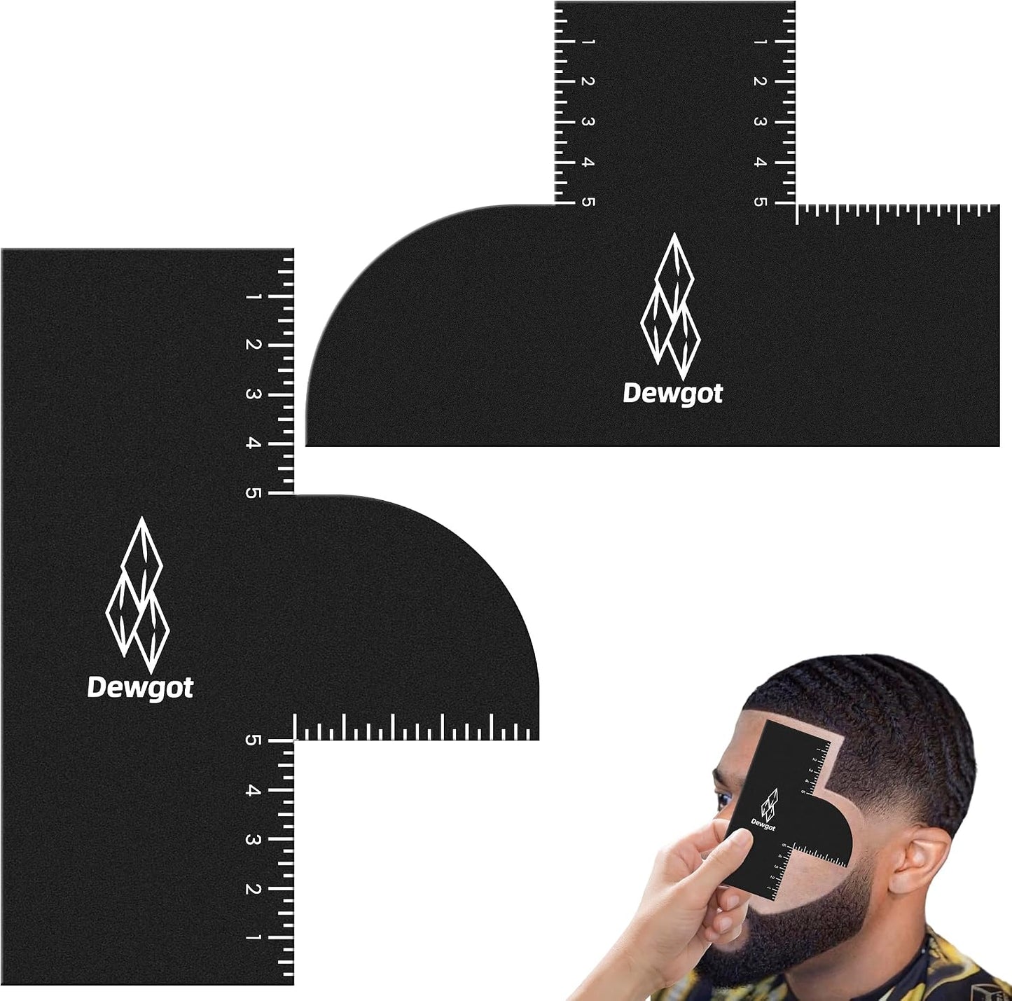 Barber Hairline Shaping Tool - Reusable Measurement Indicator & Color Spray Edge Line Up Tool | 1 Piece