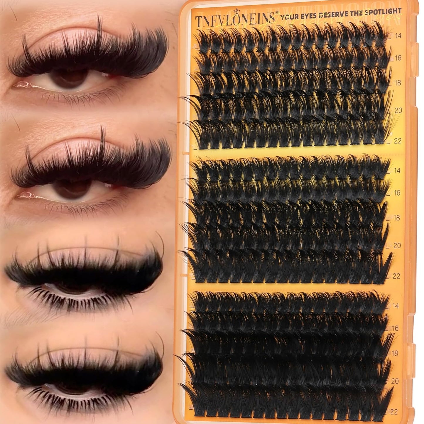 Lash Clusters - Wispy Spiky Individual Eyelash Extensions | DIY D Volume (10-16MM, 3 Styles)