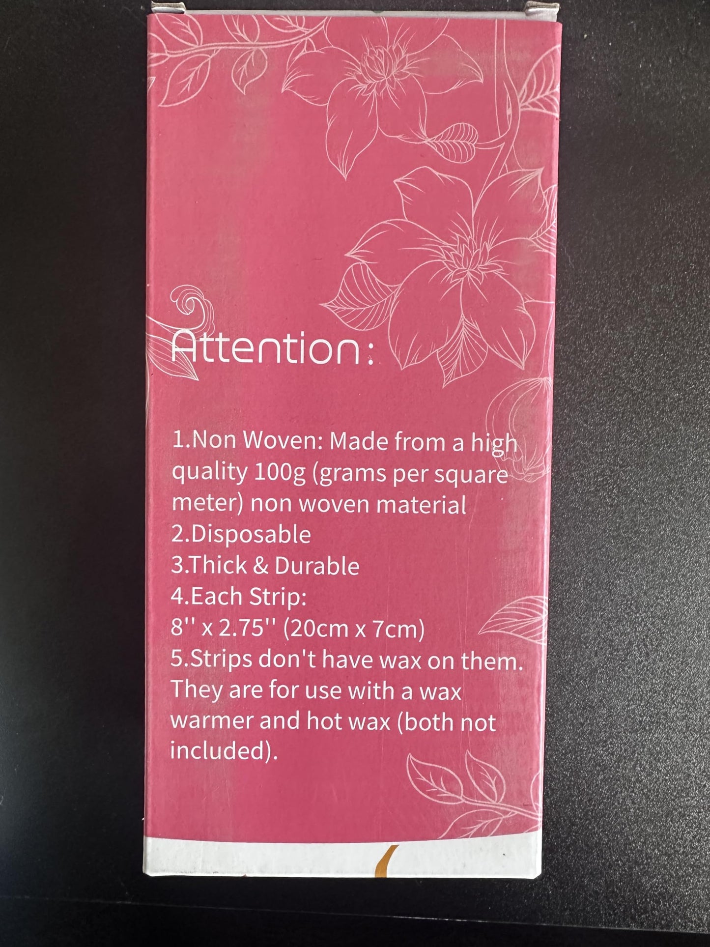 FOCTXI 200 Wax Strips Large Non-woven, Use with Warm Soft Wax for Hair Removal, Waxing Strip Suitable for Legs, Arms, Bikini & Body, 8'' x 2.75''