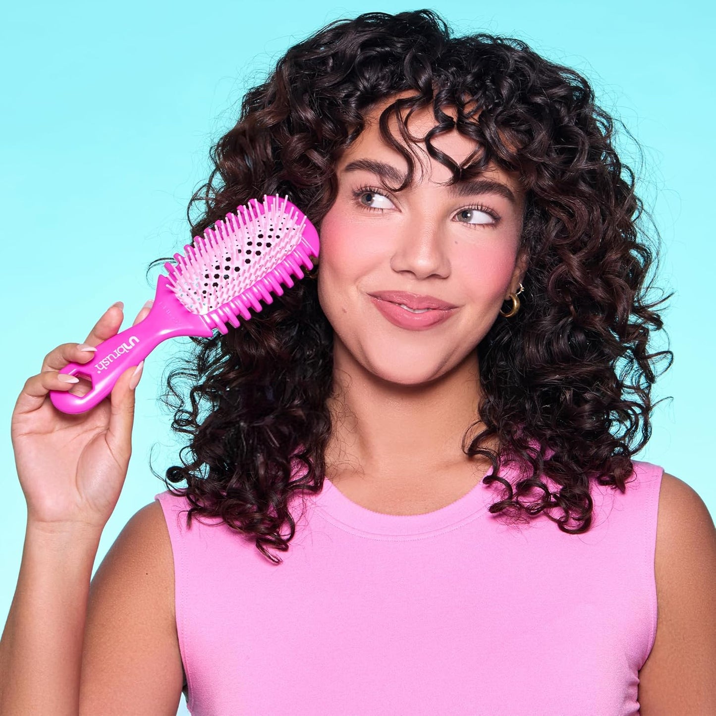 FHI Heat Curl Enhancing Brush - Pain-Free Styling Tool for Curly Hair | Ideal for Wet Hair Use