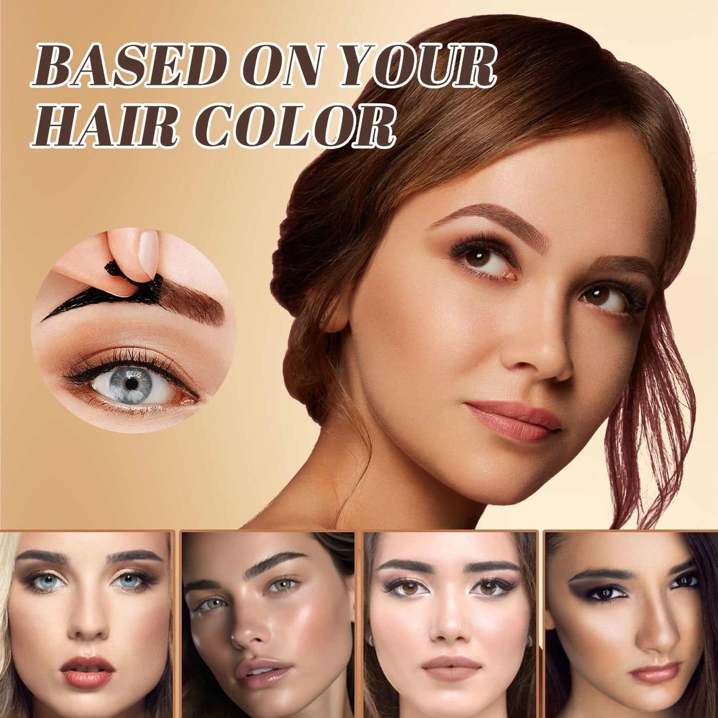 Ultra-Smooth Glide Eyebrow Definer Pencil, Waterproof Long-Lasting Makeup, Creates Soft Natural Brows, Vegan and Cruelty-Free Eye Cosmetics (Light Brown)