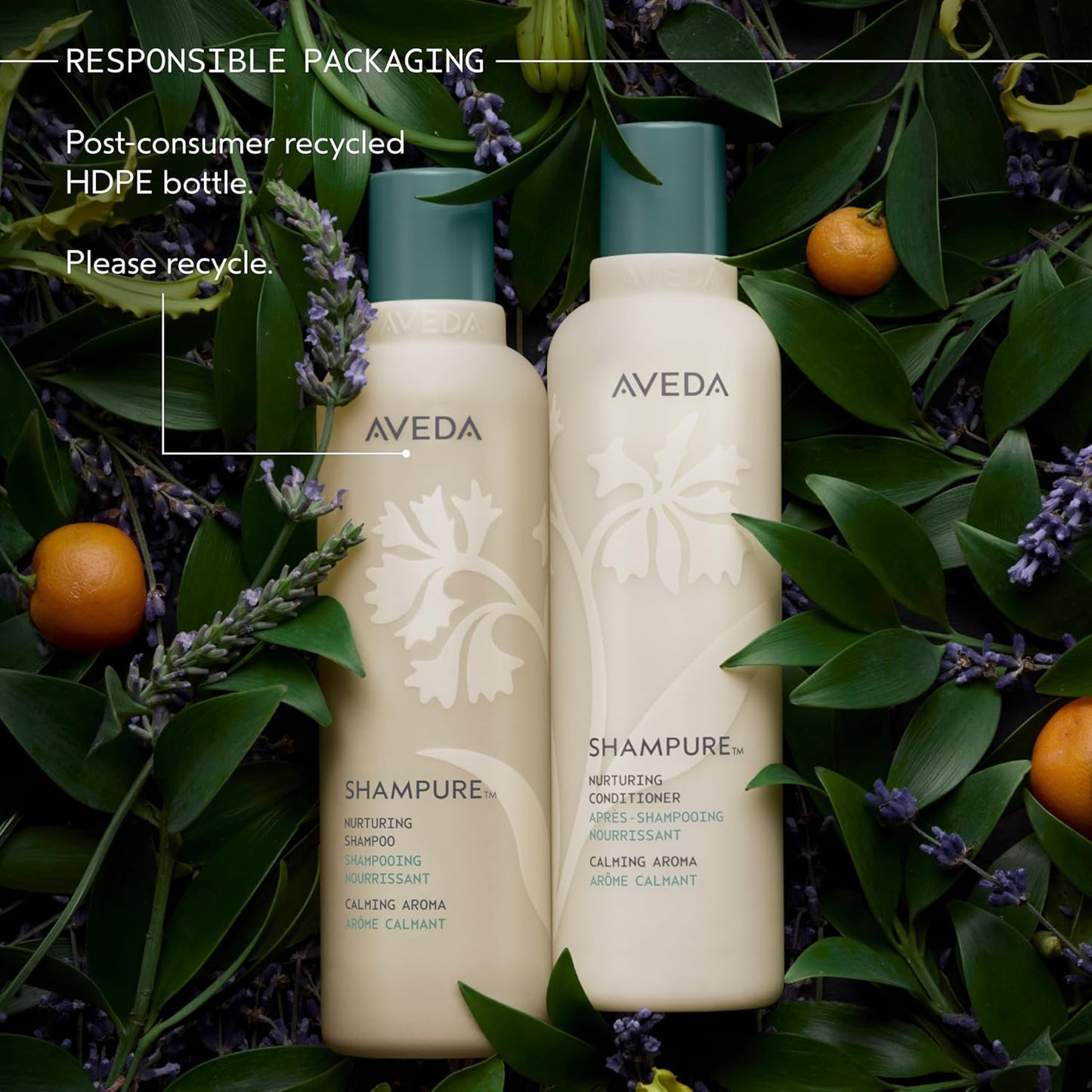 Aveda Shampure Nurturing Shampoo - Gently Cleanses & Nourishes Fine to Medium Hair | Lavender & Ylang Ylang Aroma | 96% Naturally Derived