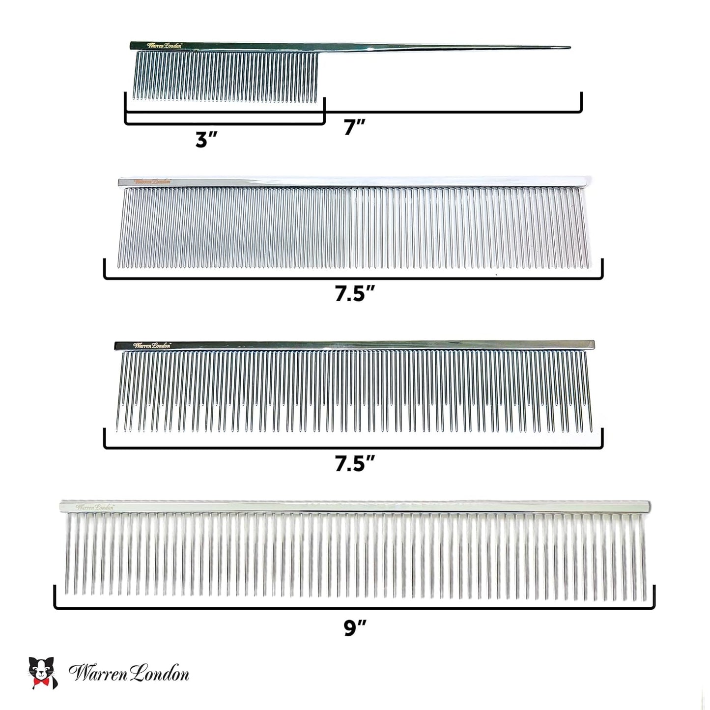 Warren London Cat Grooming Comb - 9" Copper DeMatter Pro Max | Gentle Detangler for Long, Thick Coats