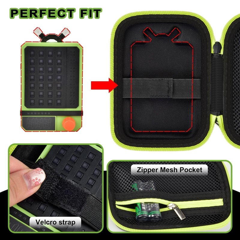 GWCASE Hard Carrying Case for GiiKER Super Decoder, Travel Storage Organizer Bag for Code-Breaking Puzzle Game, Custom Foam Insert, Mesh Pocket for Batteries and Accessories-Box Only(Black)