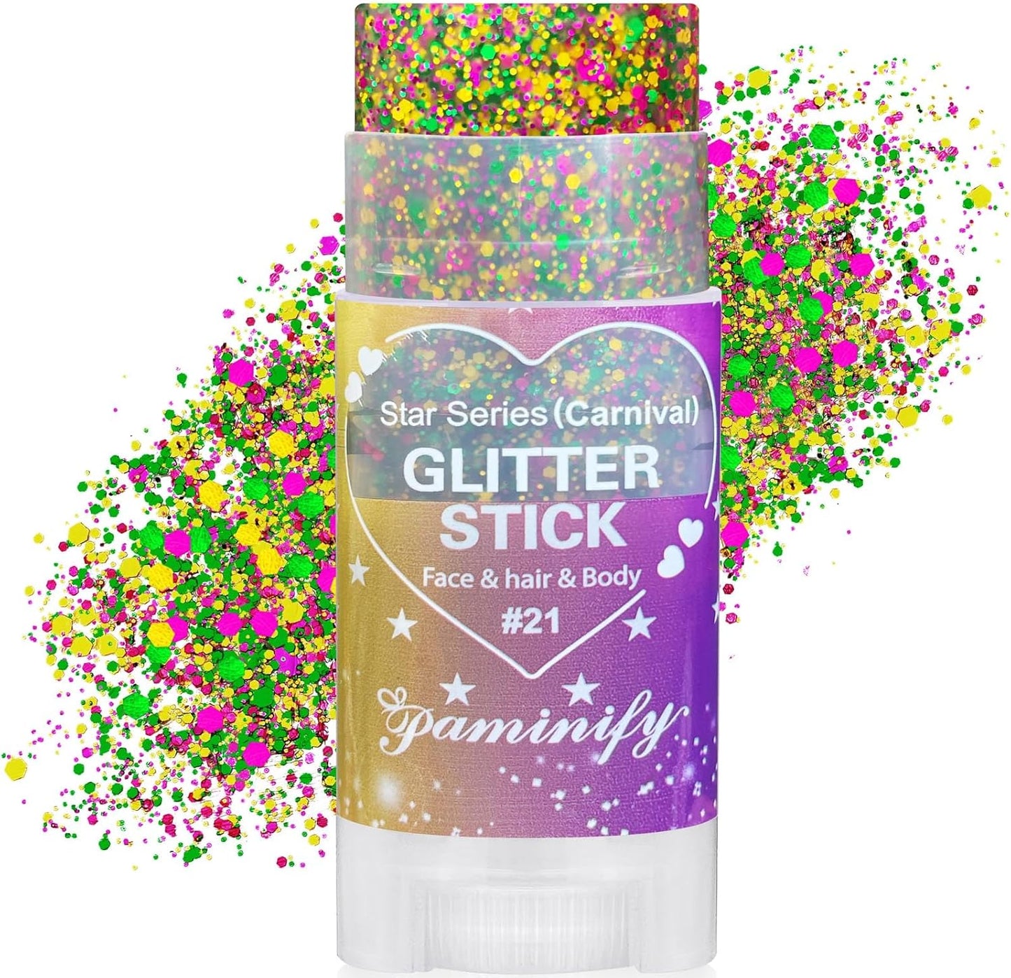 Hair Glitter Stick - Chunky Sequins for Rave & Concert | Waterproof Blue Face Glitter for Festivals & Halloween