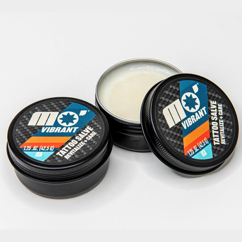 Mo' Handsome Tattoo Balm – Aftercare Salve for New & Existing Ink – Shea Butter & Vitamin E – Petroleum-Free, Non-Greasy Formula for Hydration, Vibrancy & Skin Repair