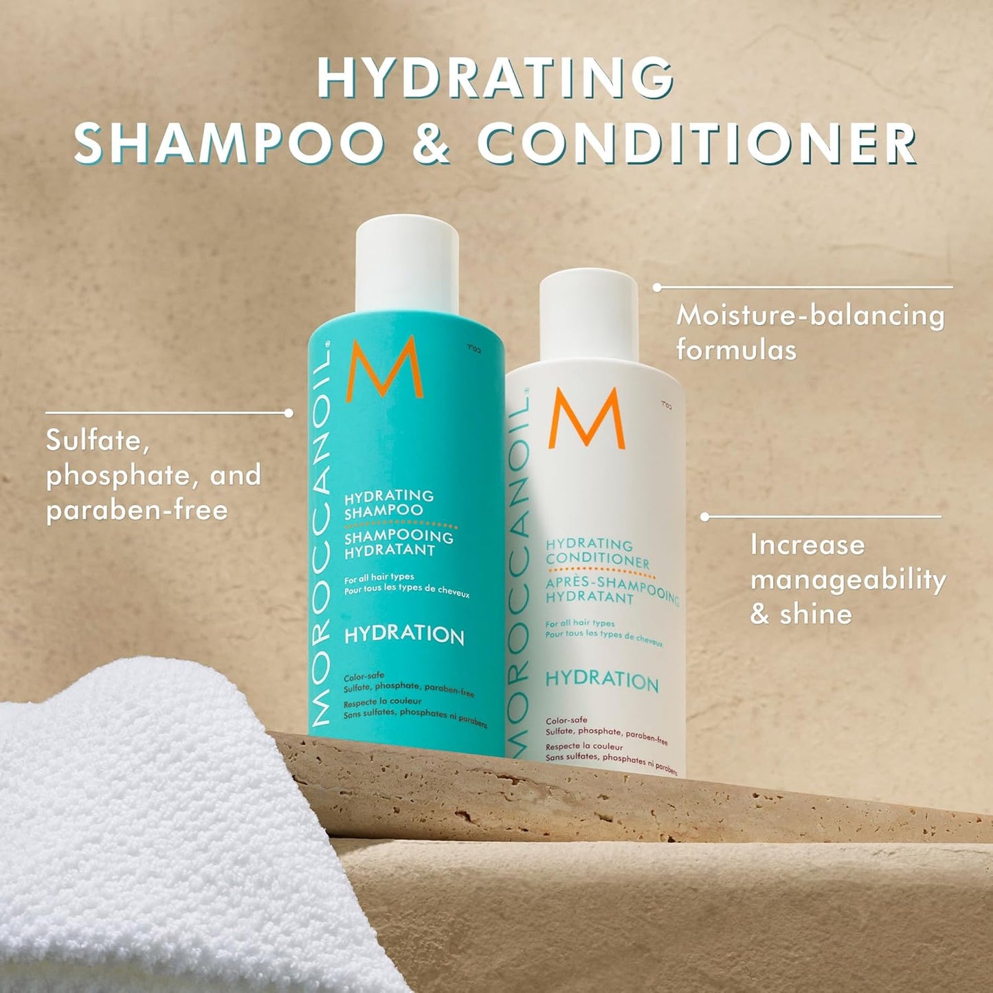 Moroccanoil Hydrating Shampoo & Conditioner Set - Moisturizing Hair Care Bundle