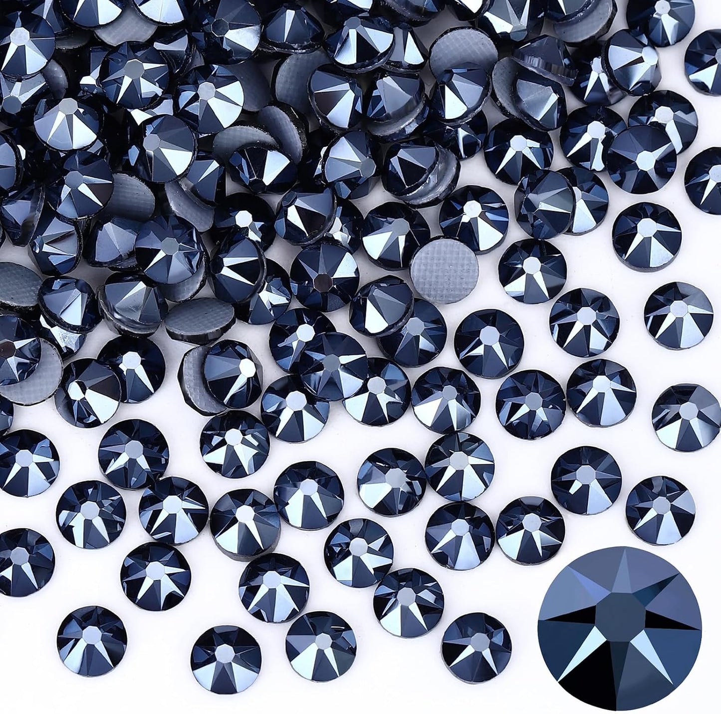 Hotfix Rhinestones - 144pcs Crystal AB Round Iron-On Gems for Fabric Crafting | SS40 (8.3-8.6mm)
