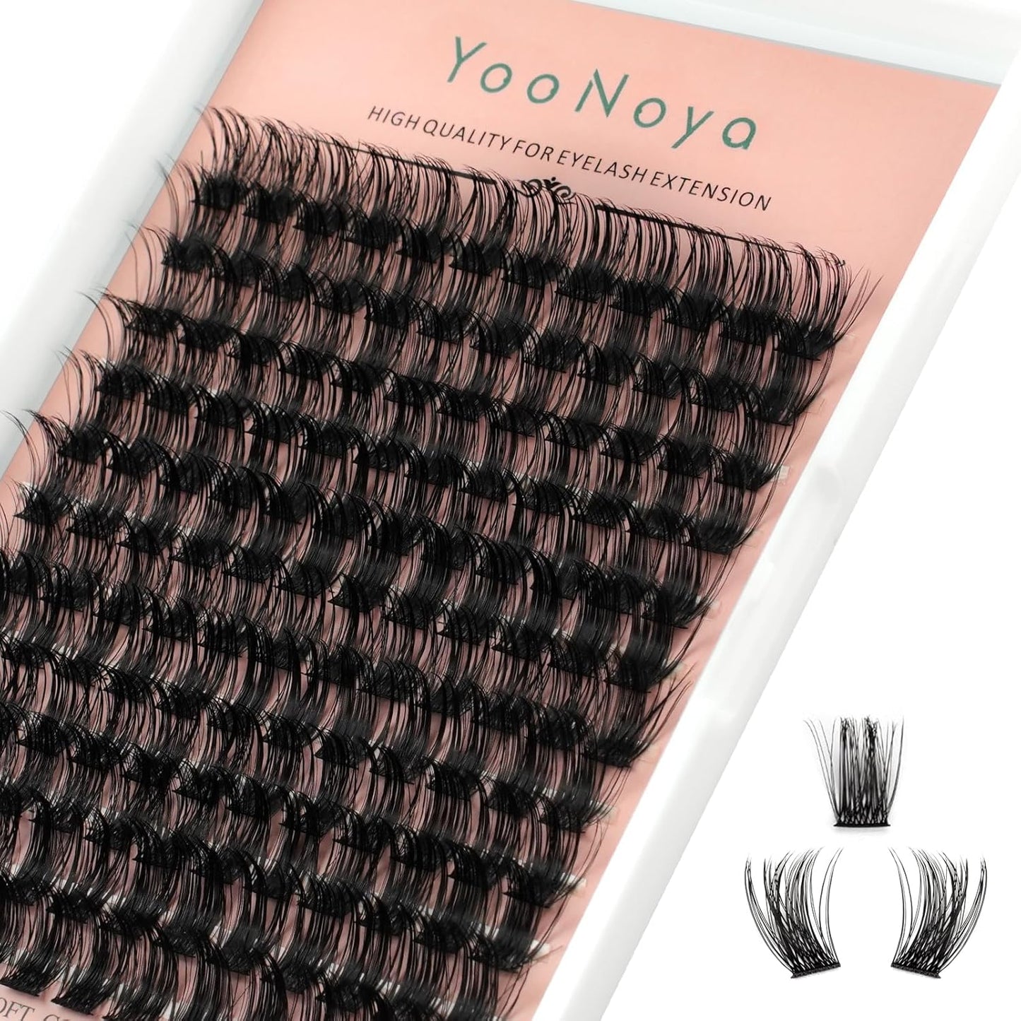 Lash Clusters - 144 PCS Individual 12mm D Curl Eyelash Extensions | Thick, Natural Wispy Reusable Volume Lashes