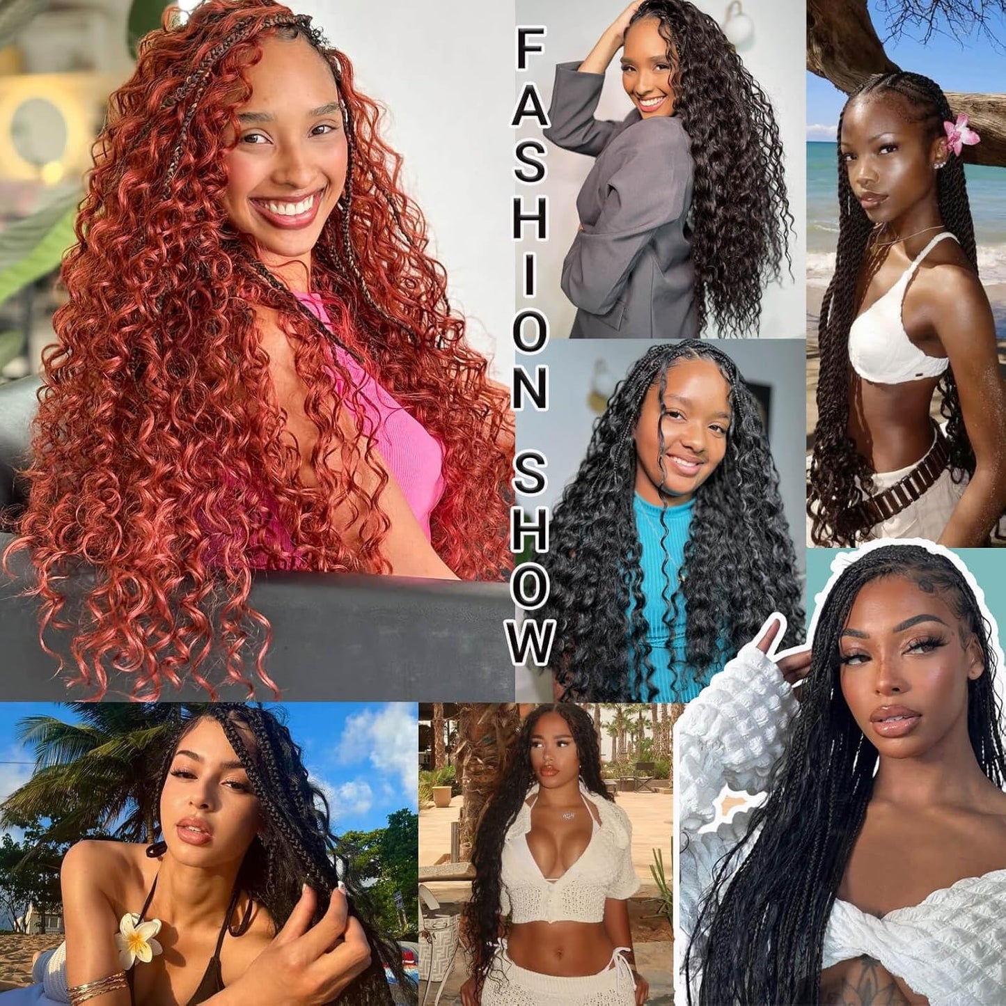 Human Braiding Hair for Boho Braids 120g 12A Deep Wave Bulk Human Hair Curly Bundles Wet and Wavy Knotless 100% Virgin Hair Extensions No Weft Bohemian Braids 3 Bundles/Pack Natural Color 16Inch