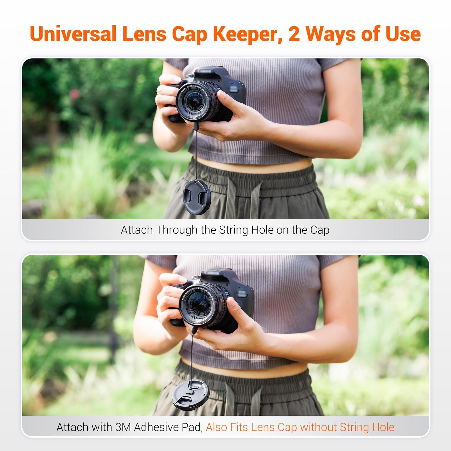 JJC 2-Pack 82mm Front Lens Cap Cover with Deluxe Cap Keeper for Sigma 24-70mm f2.8 DG DN II, Nikon Z 24-70mm f2.8 S, Canon RF 15-35mm f2.8 L, EF 24-70mm f2.8L & Other Lenses with 82mm Filter Thread
