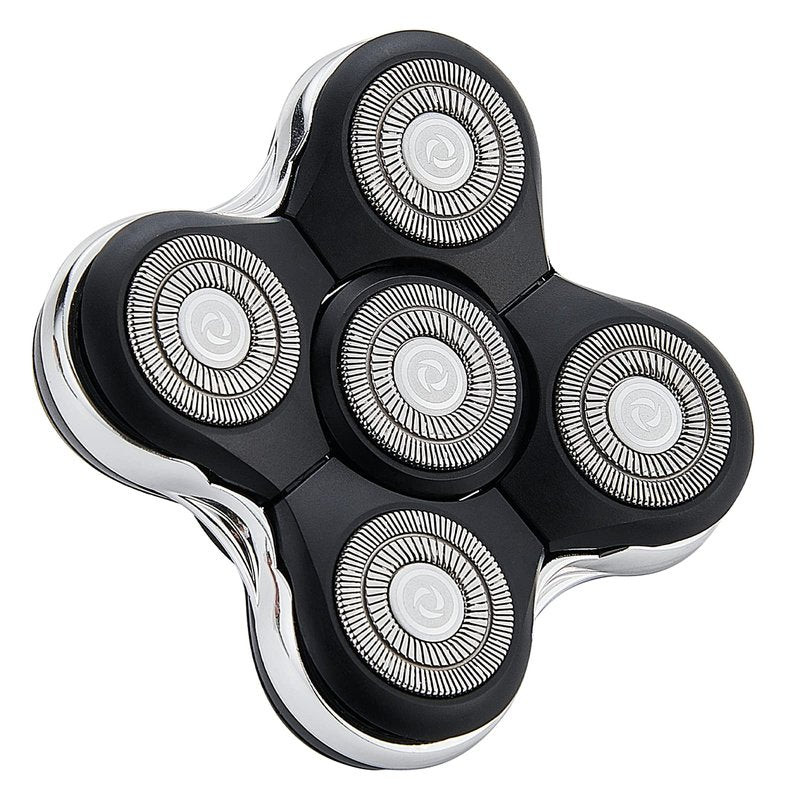Upgraded Magnetic 5 Blade Replacement Head for Skull Shaver Pitbull Gold PRO & Palm Shavers – Floating Flex Heads, Wet/Dry Washable, Smooth Bald Head Shave