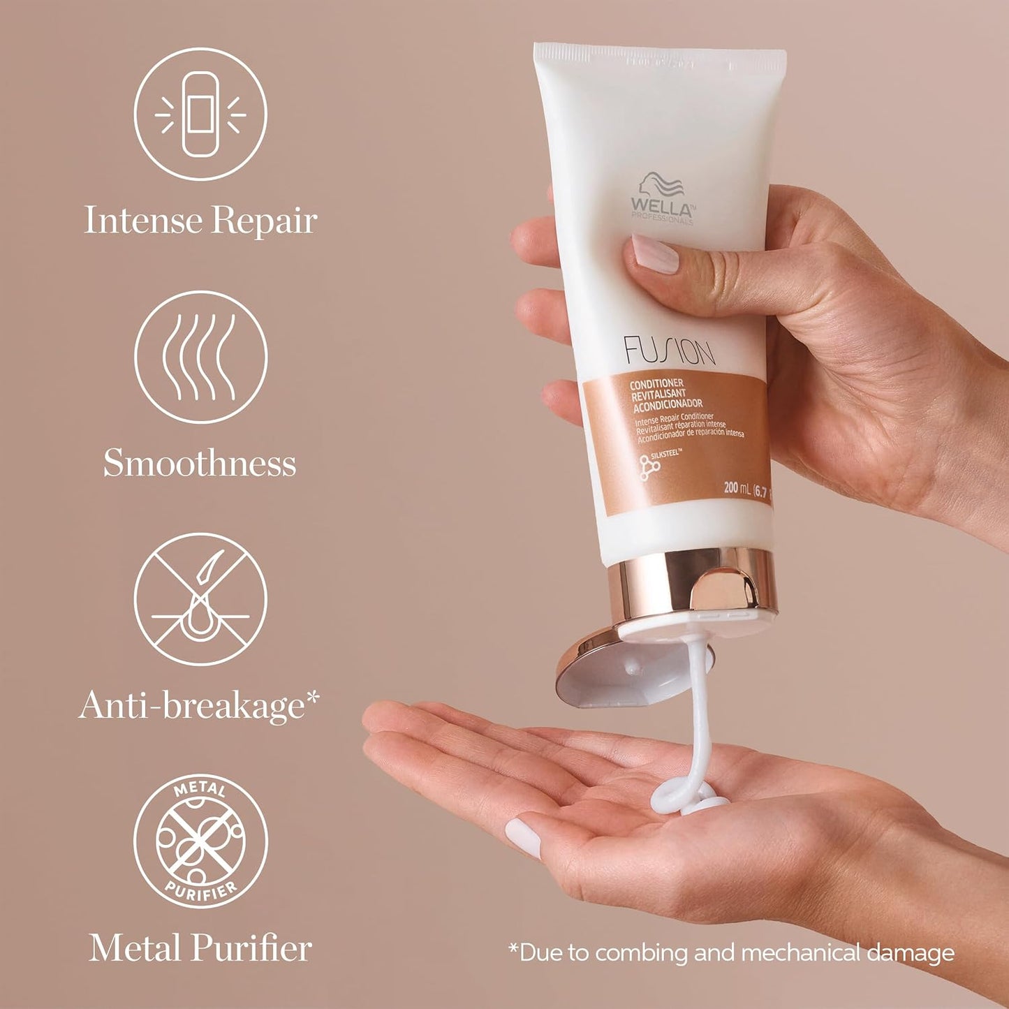 Wella Professionals Fusion Intense Repair Conditioner - Revitalize Damaged Hair, 33.8 oz