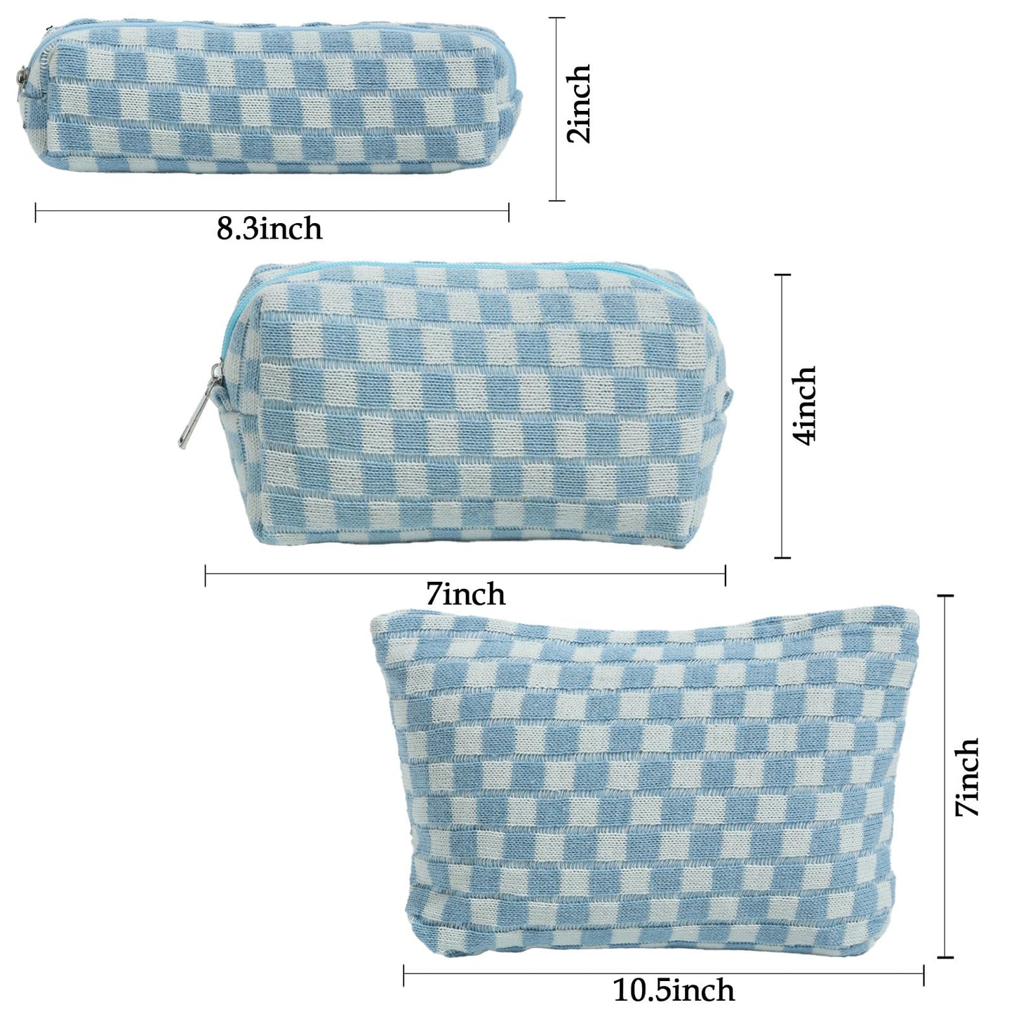 LYDZTION Makeup Bag Cosmetic Bag for Women,1Pcs Large Capacity Makeup Bags and 1Pcs Pencil Case Makeup Brushes Storage Bag Travel Toiletry Bag Organizer