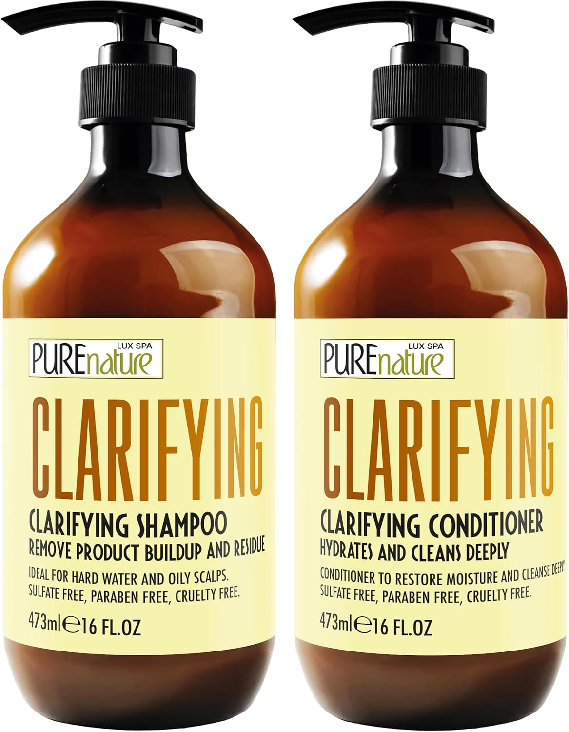 Oily Hair Shampoo and Conditioner Set - Sulfate-Free Moisturizing Formula for Flaky Scalps | 16 Fl Oz (Set of 2)