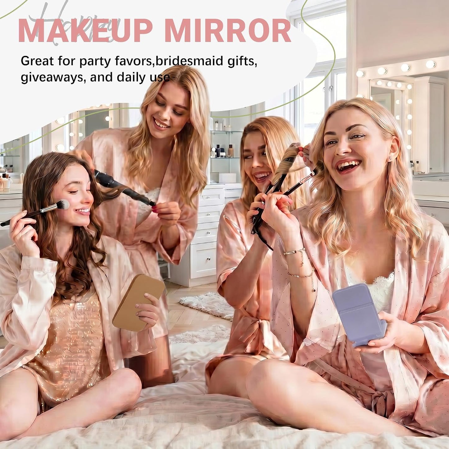 Compact Folding Pocket Mirrors - 18 Pack Mini Makeup Mirrors for Travel & Daily Use | Perfect for Women’s Parties