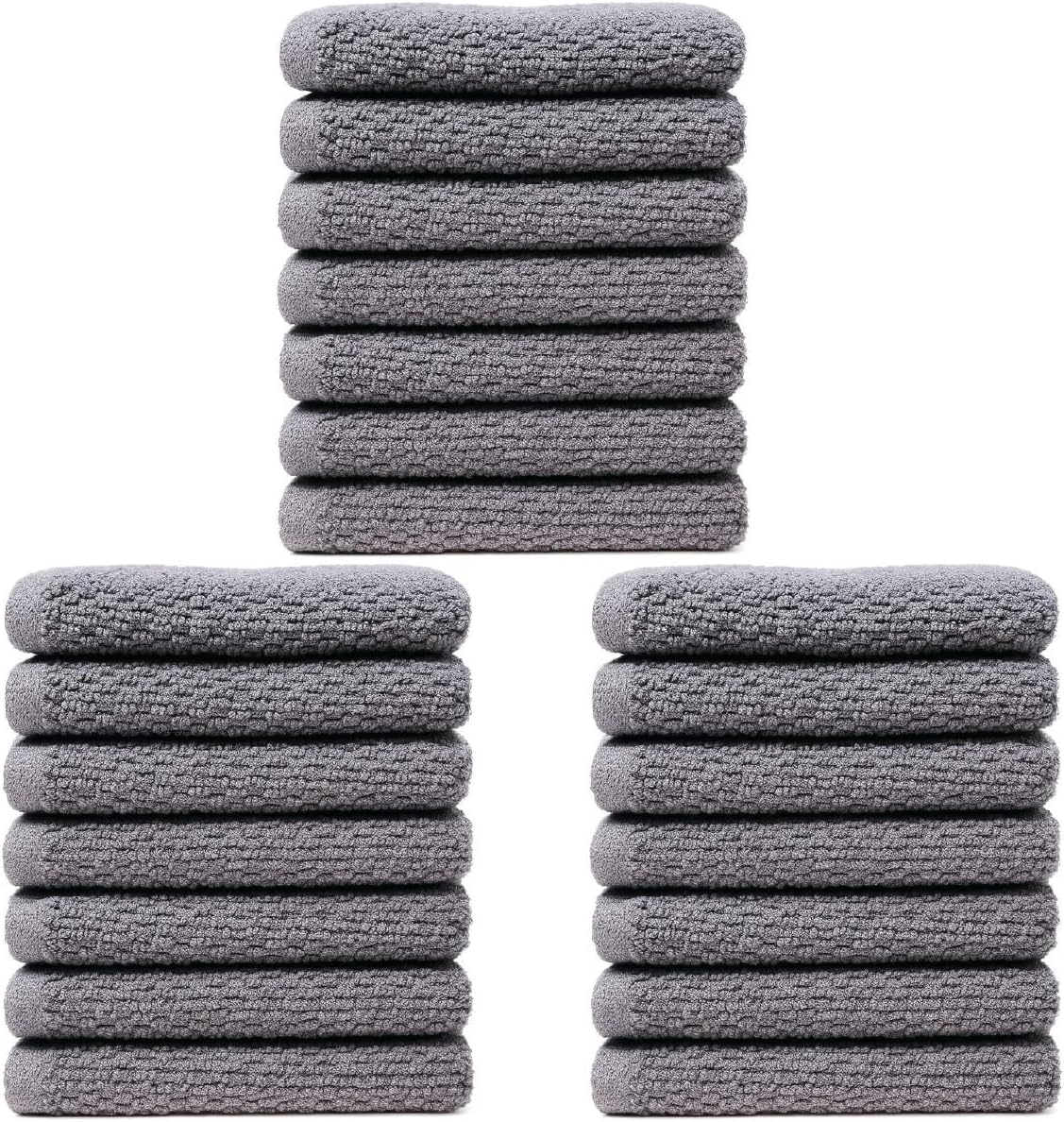 Luxury Cotton Washcloths - Ultra Soft & Super Absorbent Terry Towels | 12x12 MultiPack in China Blue
