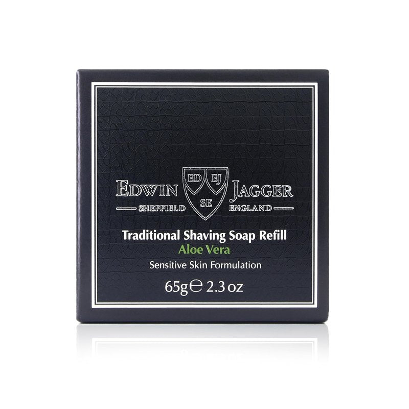 Edwin Jagger SSAV Aloe Vera 99.9% Natural Traditional Shaving Soap 2.3 oz Refill