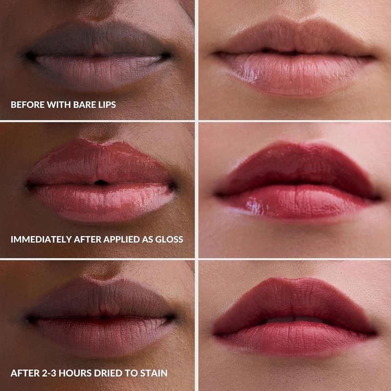 Hydrating Glossy Fruit Lip Stain - 2-in-1 Gloss & Long-Lasting Tint | Lightweight Pink Bangle