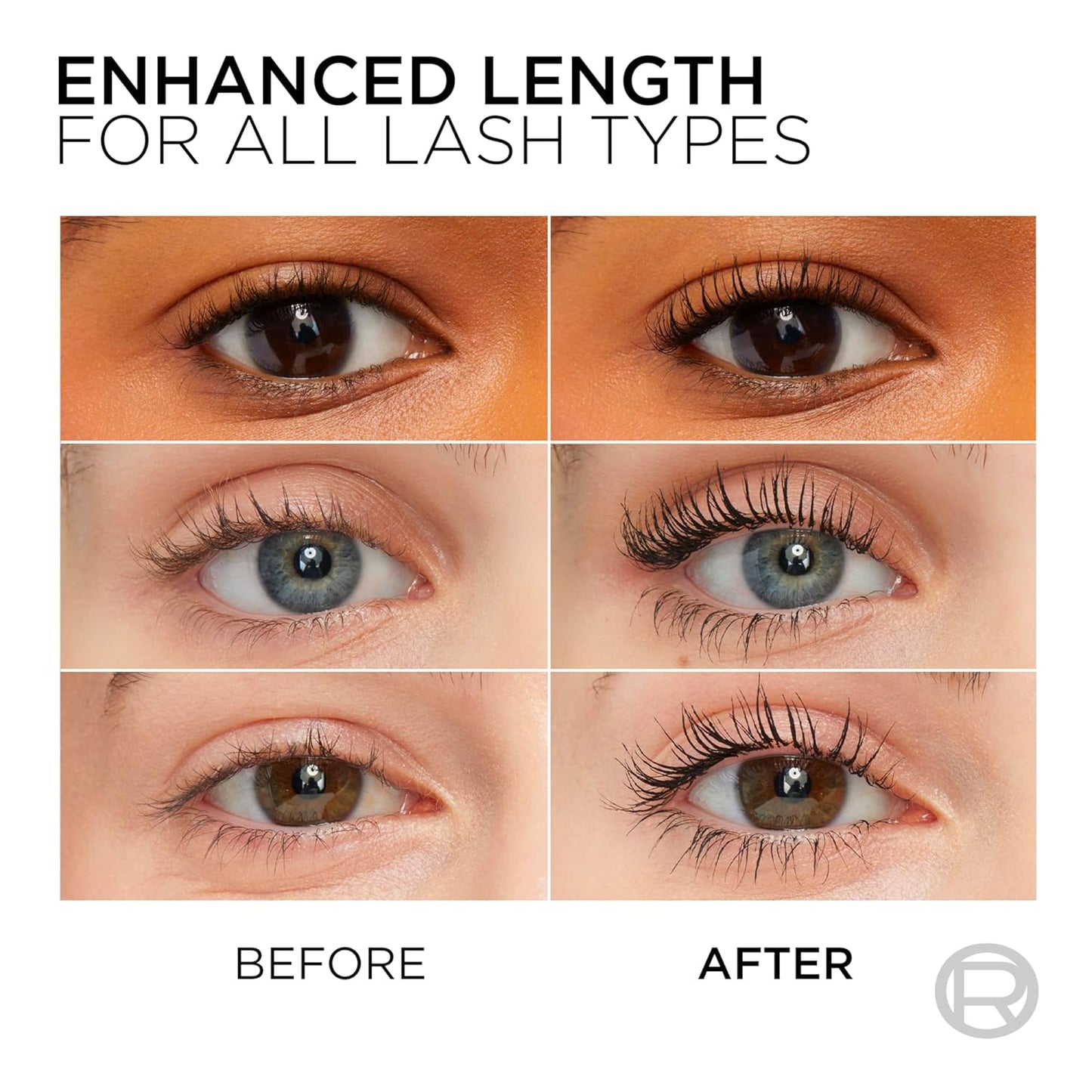 L’Oreal Paris Telescopic Mascara - Volume & Length Formula, Washable, Blackest Black | 0.27 Fl Oz