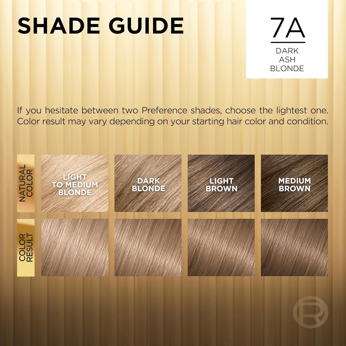 L'Oreal Paris Hair Color - Superior Preference Dark Ash Blonde 7A | Fade-Defying Permanent Dye for 9 Weeks of Radiance
