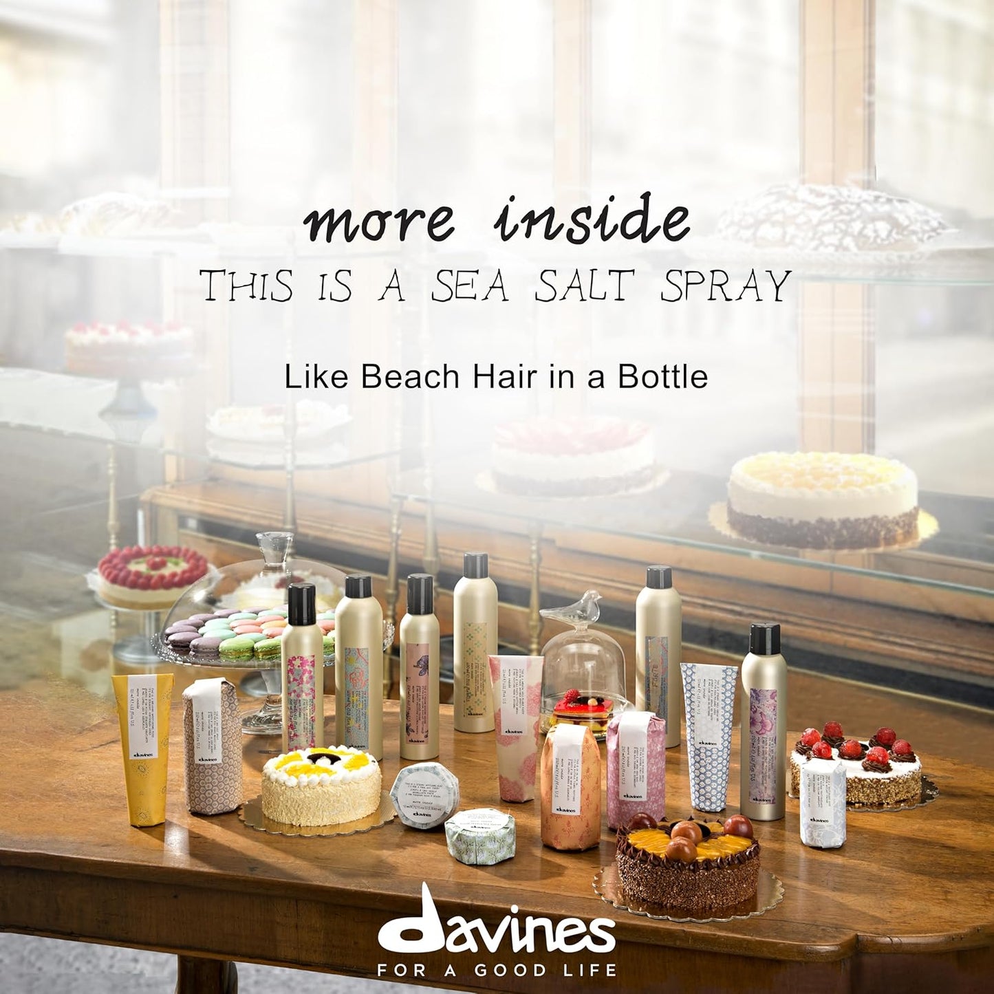 Davines Sea Salt Spray - Light Hold Beachy Waves & Texture for Gritty Volume - 8.45 Fl Oz
