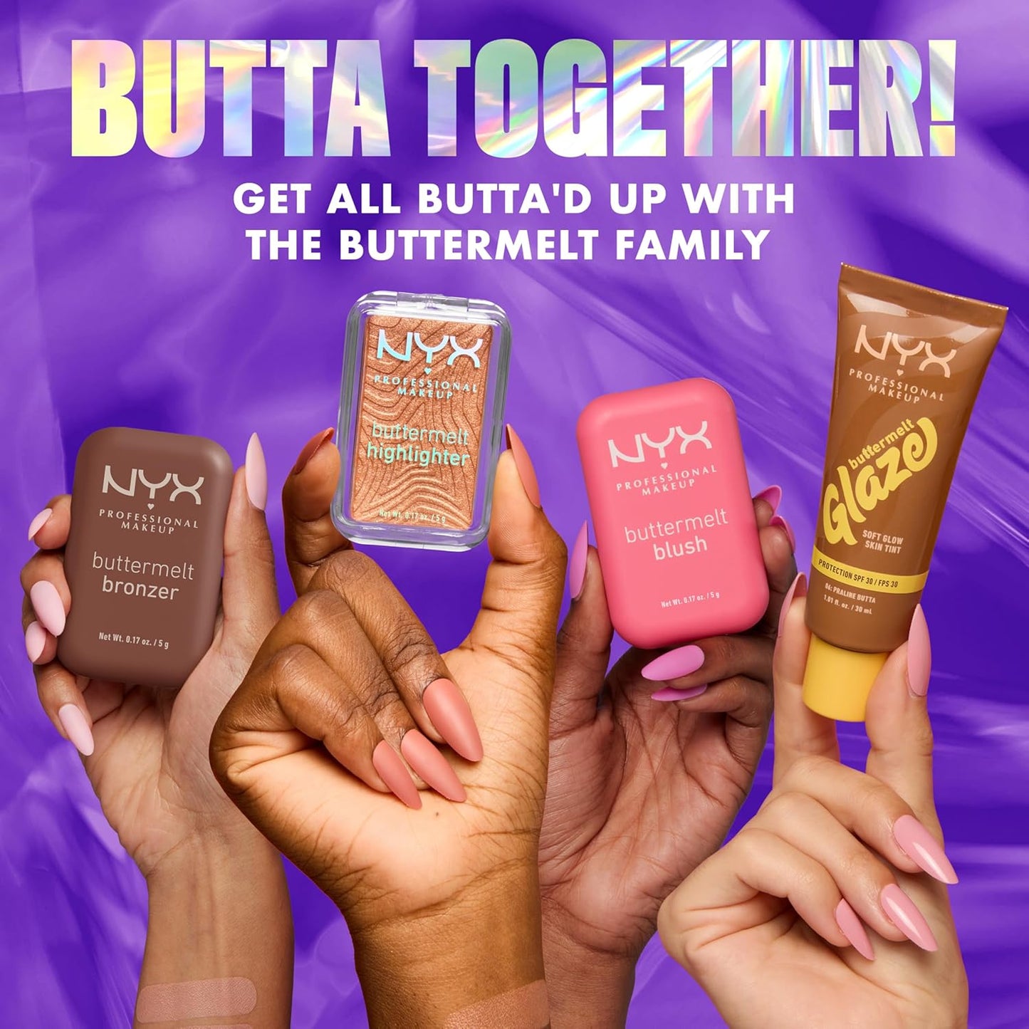 NYX Buttermelt Highlighter - Long-Lasting Powder Highlighter for High Impact Glow | Frosty Pink 15U